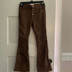 Abercrombie kids brown flare leg jeans size 11/12